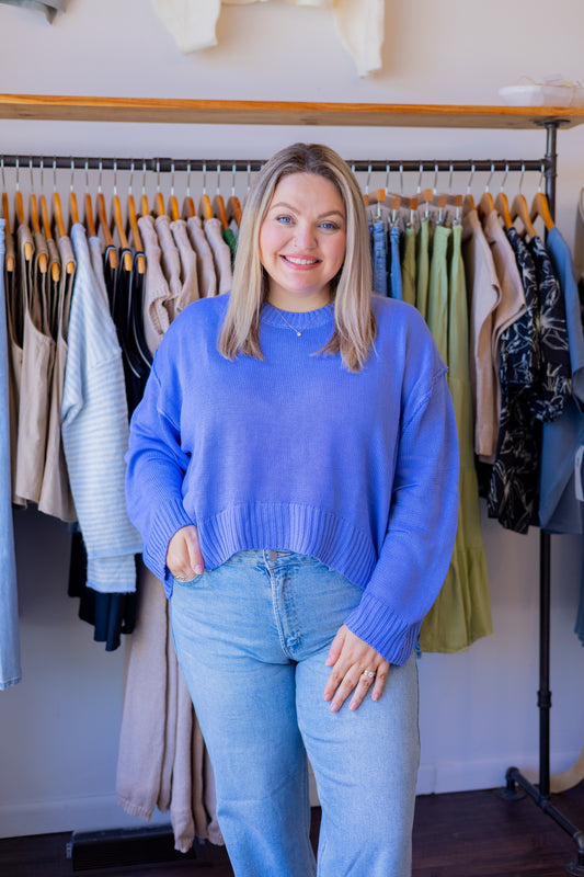 Pleated Sleeve Sweater