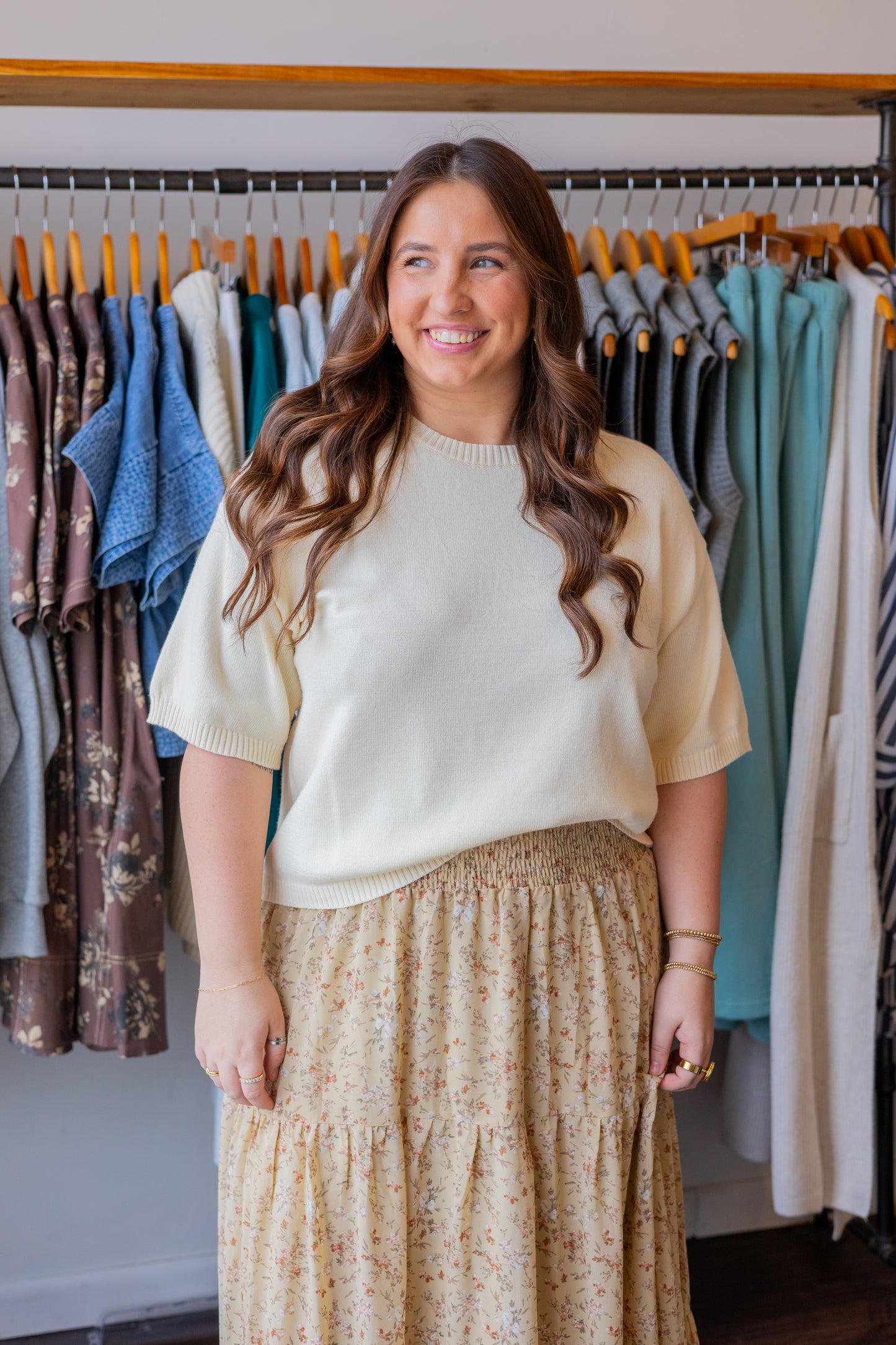 Short Sleeve Sweater Top