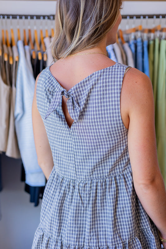 Boat Neck Tiered Dress