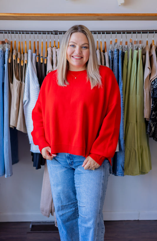 Drop Shoulder Sweater