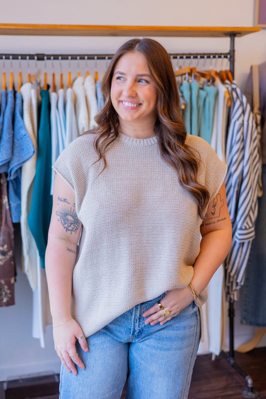 Knit Side Slit Sweater