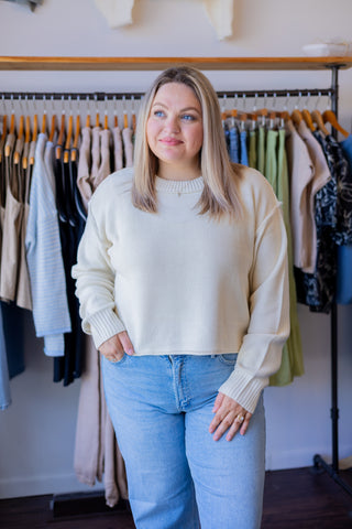 Cropped Oversized Sweater