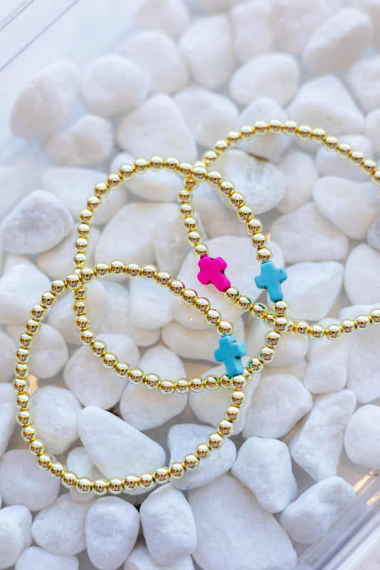 Cross Beaded Bracelet