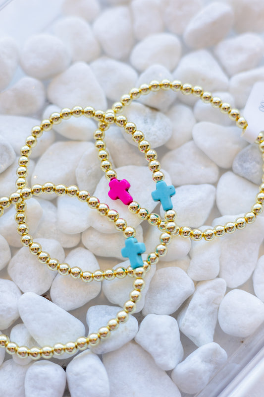 Cross Beaded Bracelet