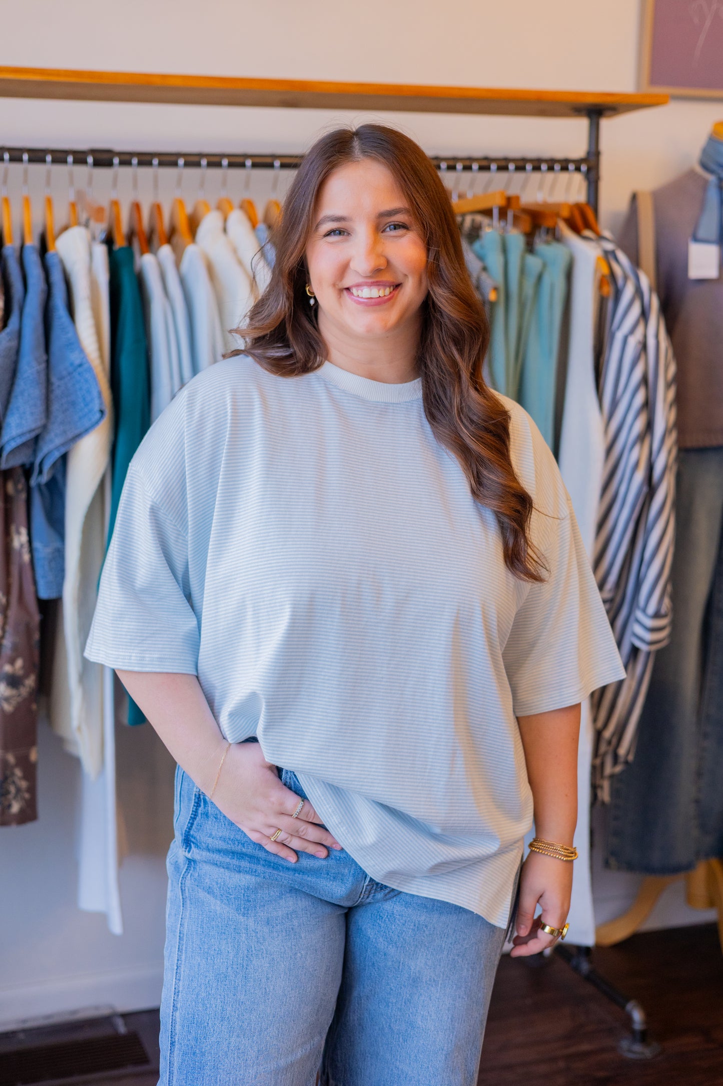 Oversized Stripe Knit Top