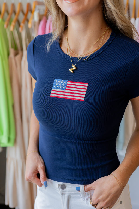 Short Sleeve Flag T-Shirt