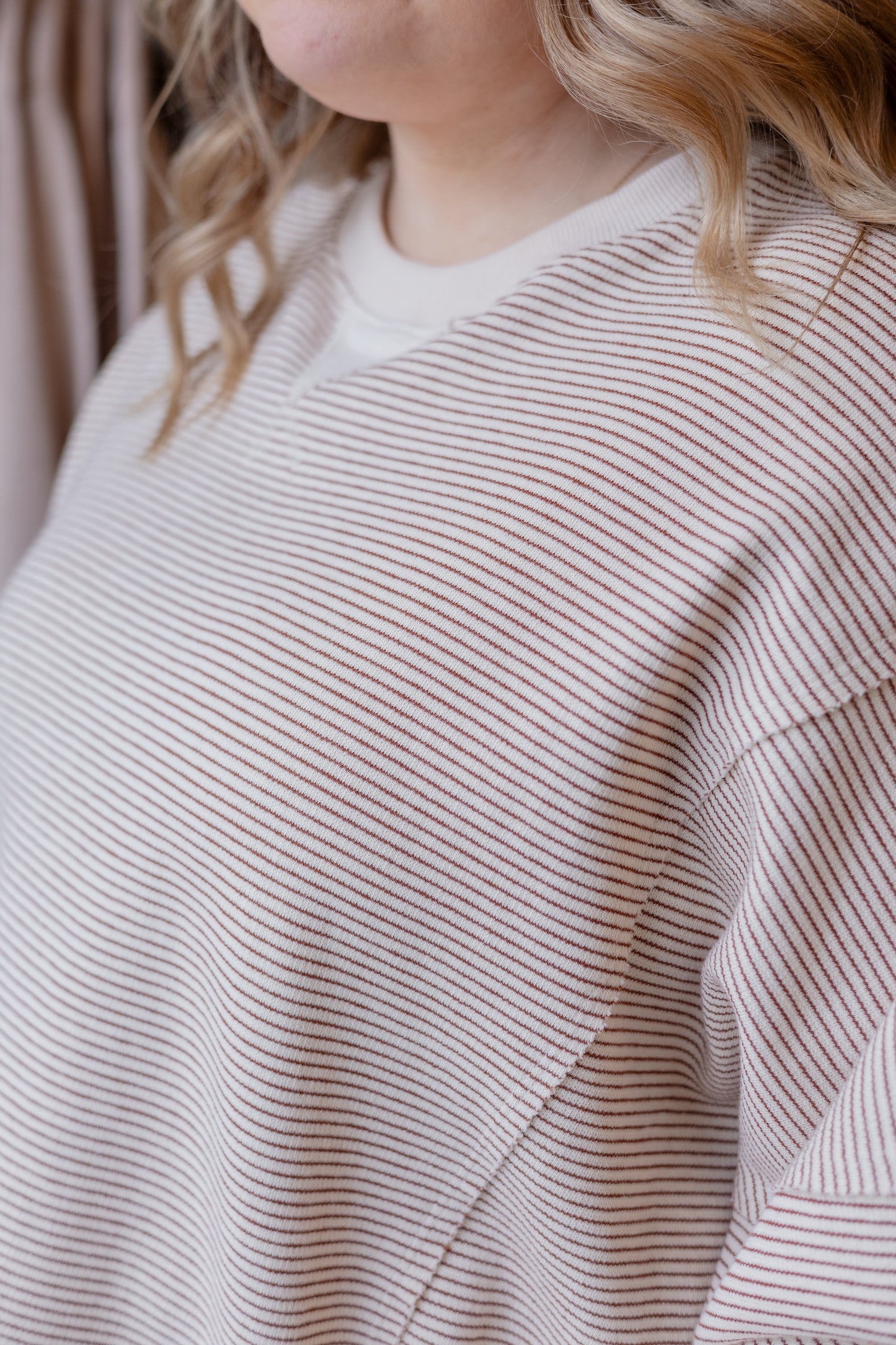 Striped Contrast Knit Pullover