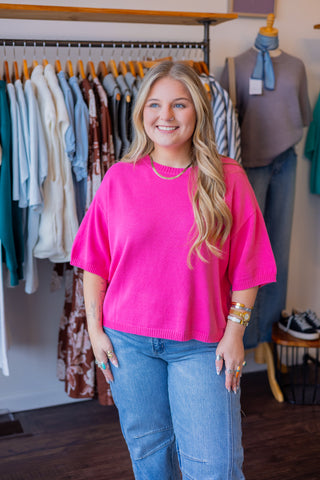 Short Sleeve Sweater Top