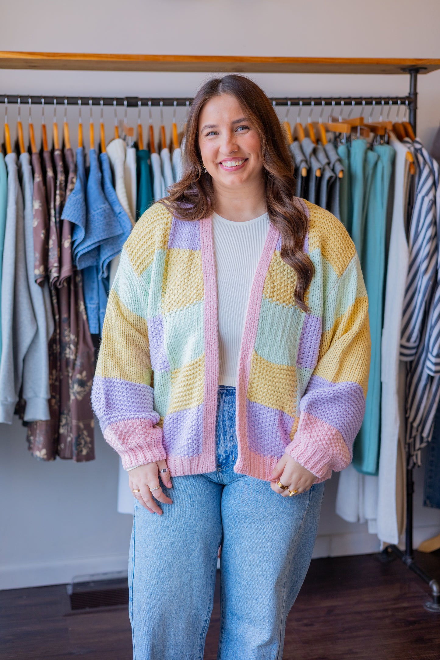 Colorblock Sweater Cardigan