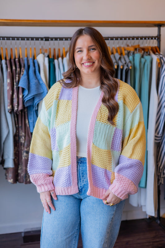 Colorblock Sweater Cardigan