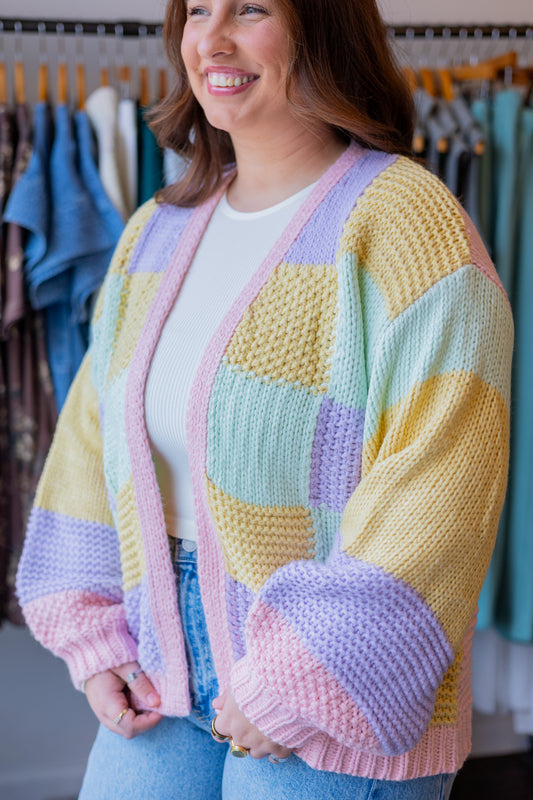 Colorblock Sweater Cardigan