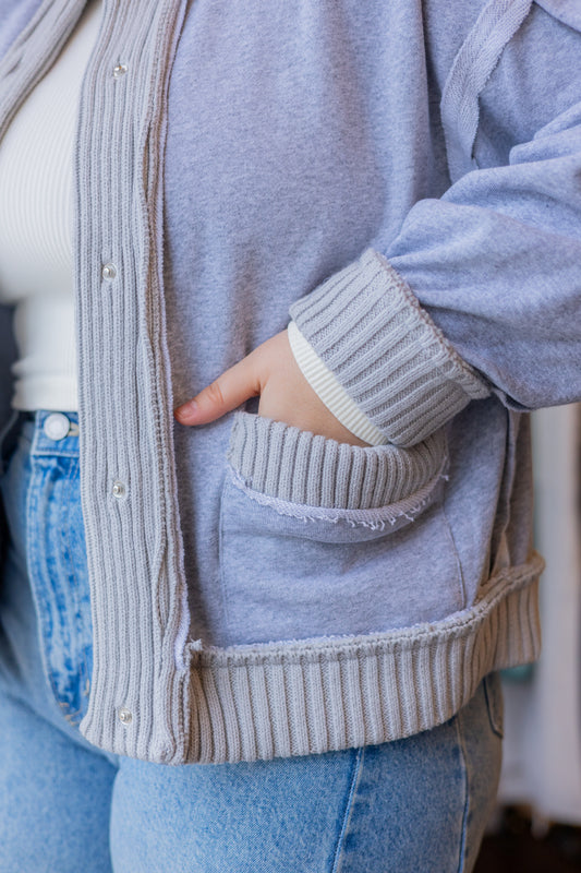 Relaxed Fit Contrast Cardigan