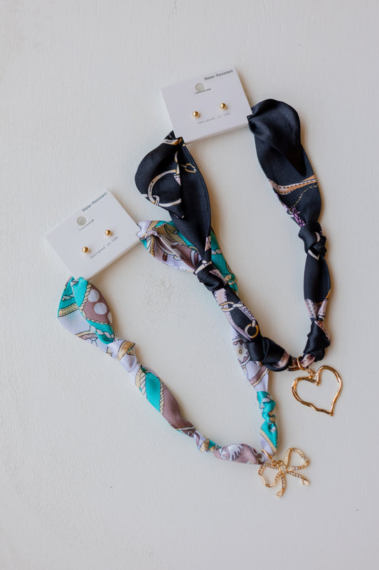 Tie Scarf Necklace Set