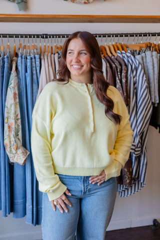 Henley Button-Up Sweater