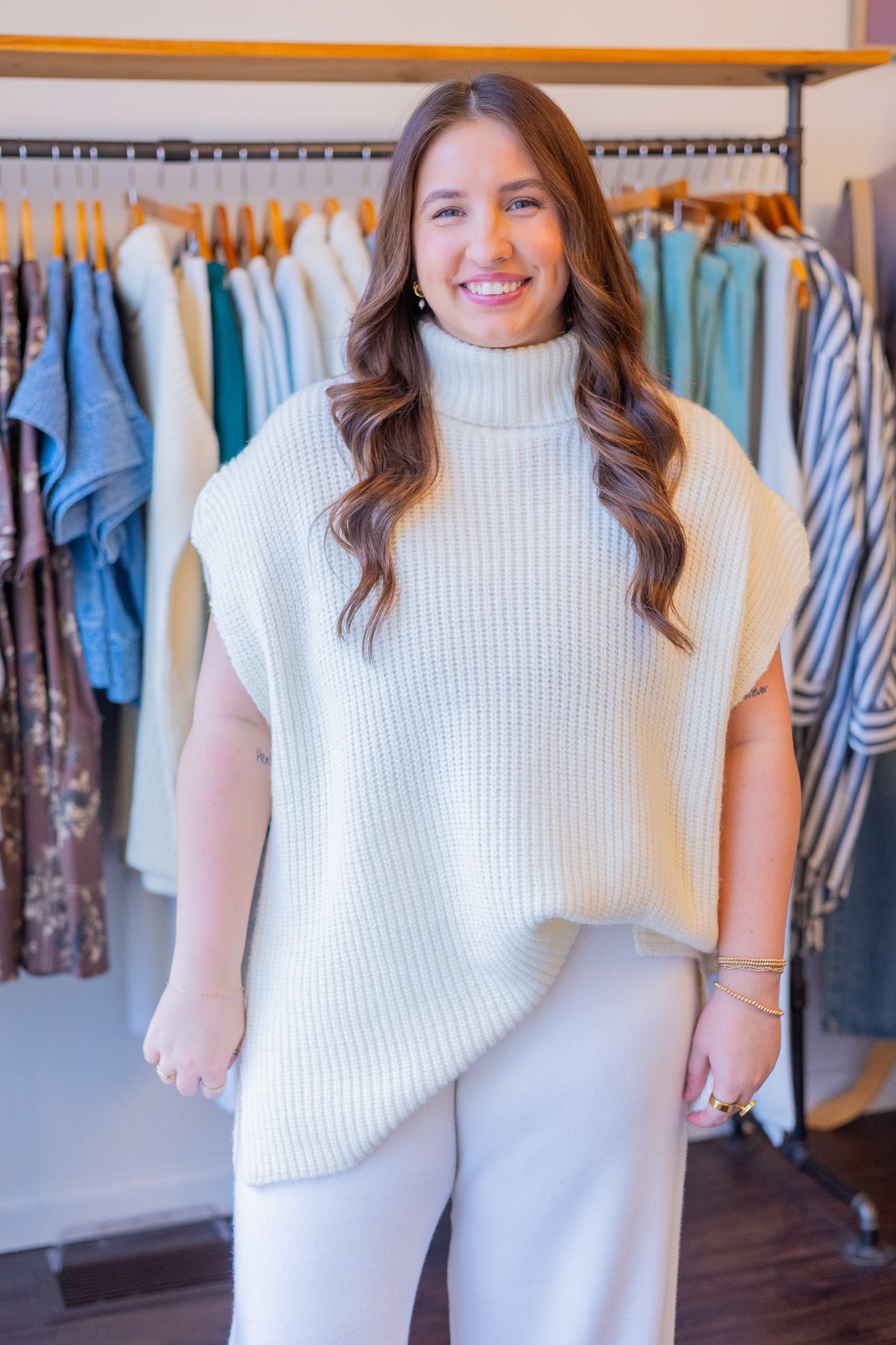 Turtleneck Sleeveless Sweater