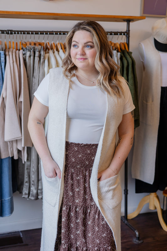 Long Sweater Vest Cardigan