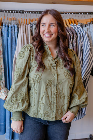 Floral Applique Blouse