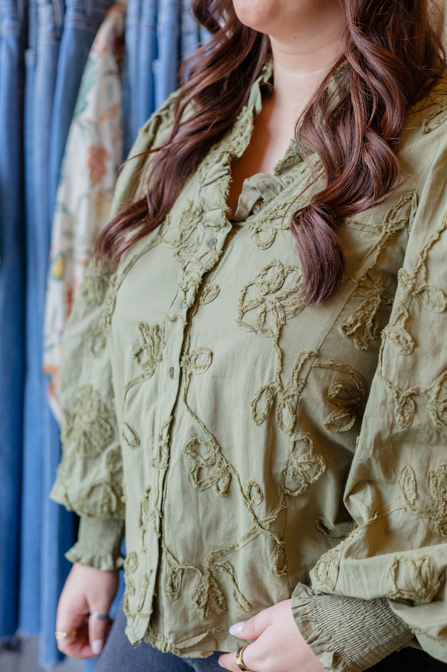 Floral Applique Blouse