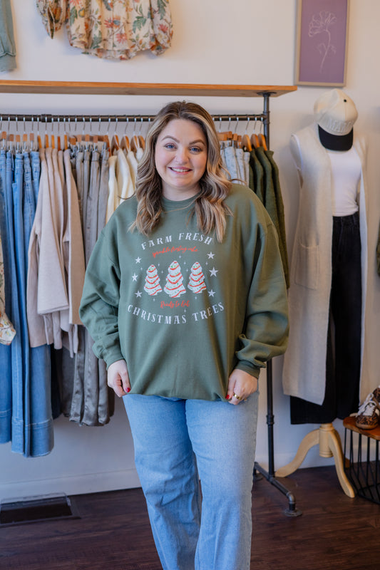 Farm Fresh Christmas Trees Sweatshirt