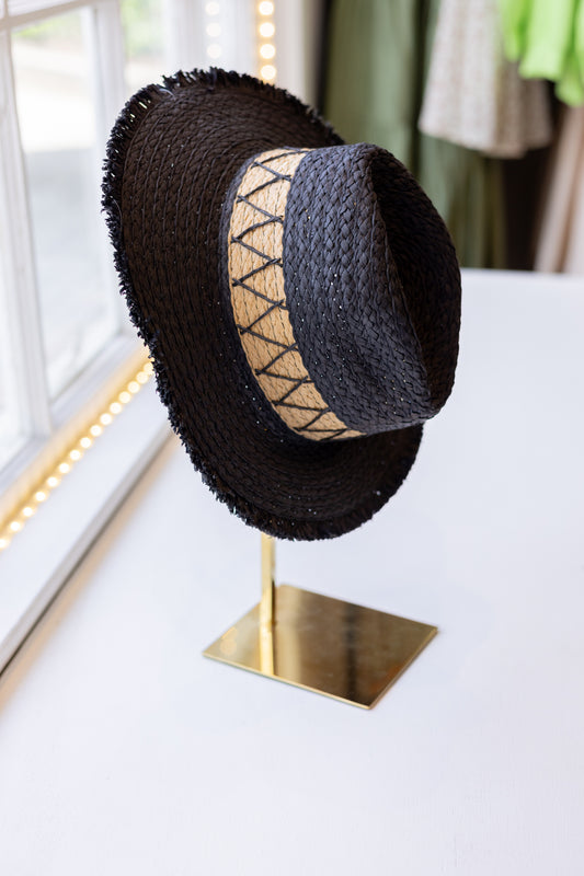 Chevron Band Straw Hat