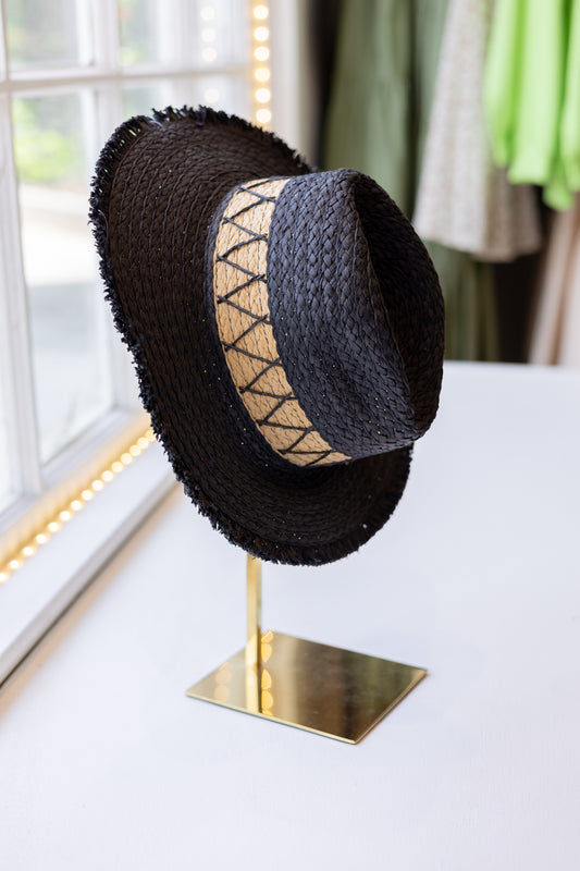 Chevron Band Straw Hat