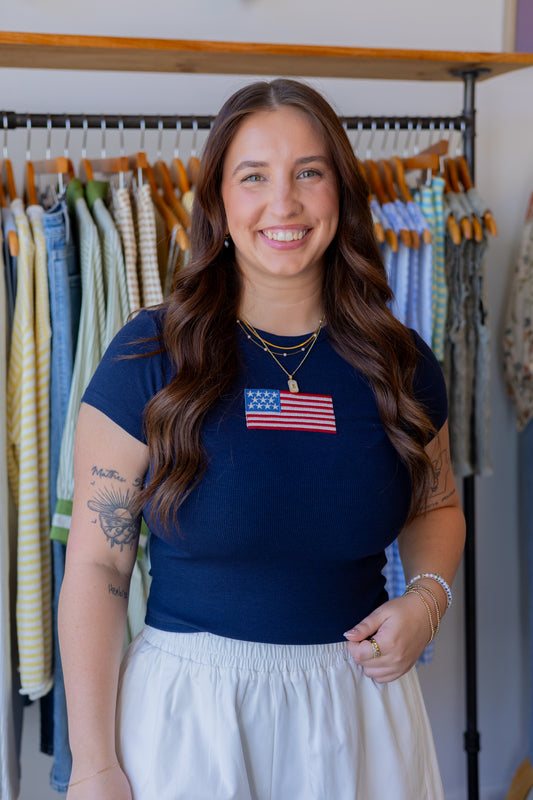 Short Sleeve Flag T-Shirt