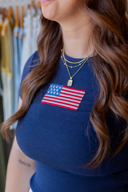 Short Sleeve Flag T-Shirt