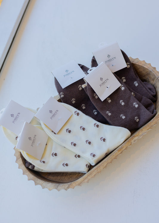 Breathable Floral Cotton Socks