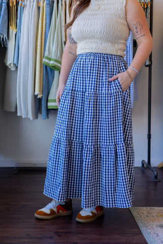 Gingham Midi Skirt