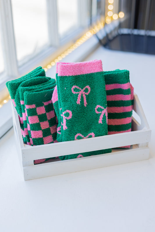 Green Printed Socks