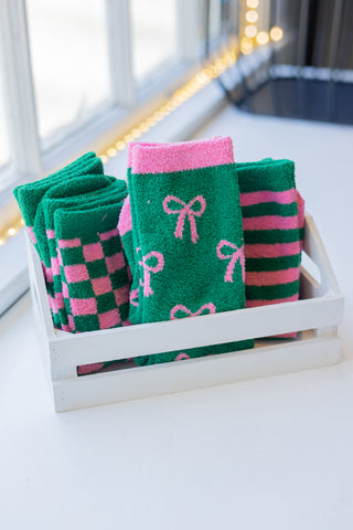 Green Printed Socks