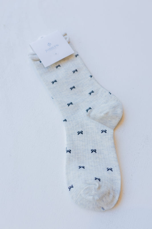 Bow Mid Calf Length Socks