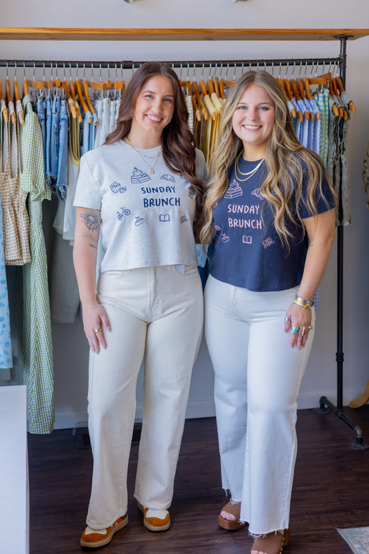 Sunday Brunch Embroidered T-Shirt