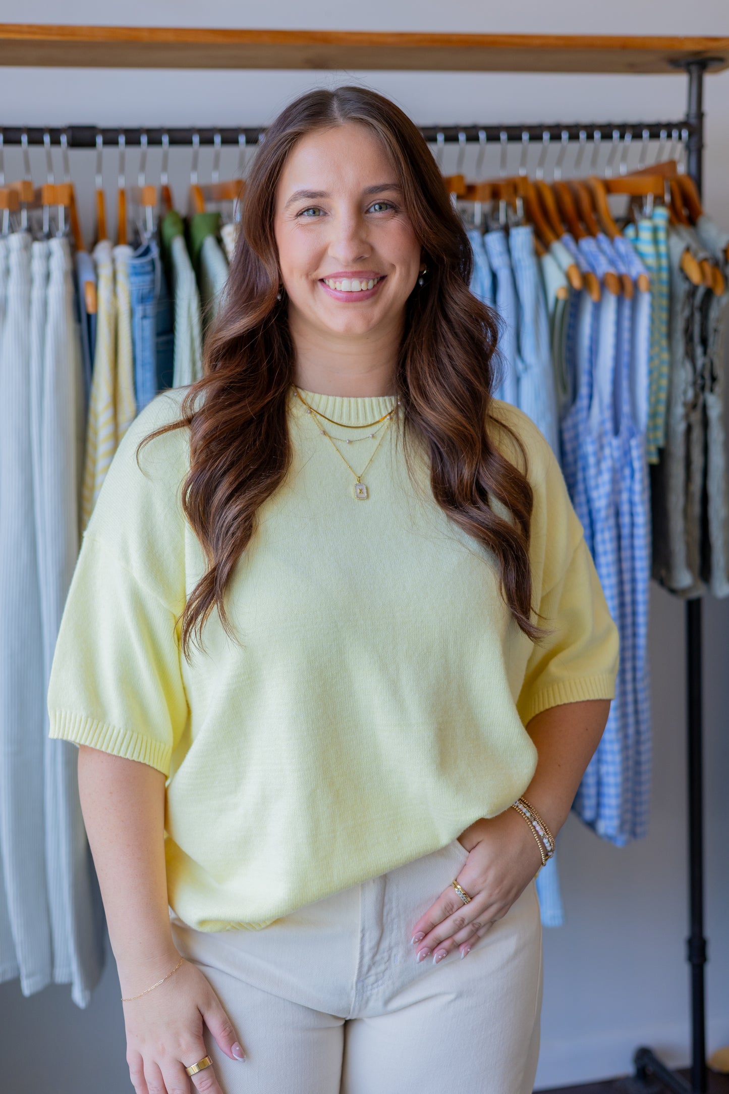 Basic Short Sleeve Sweater