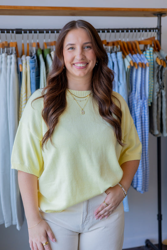 Basic Short Sleeve Sweater
