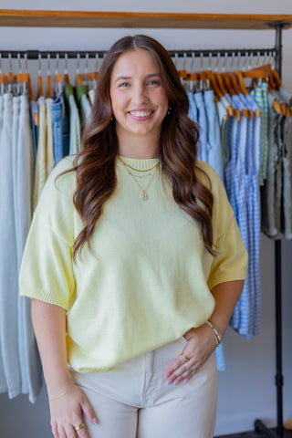 Basic Short Sleeve Sweater