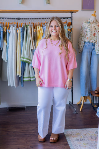 Basic Short Sleeve Sweater