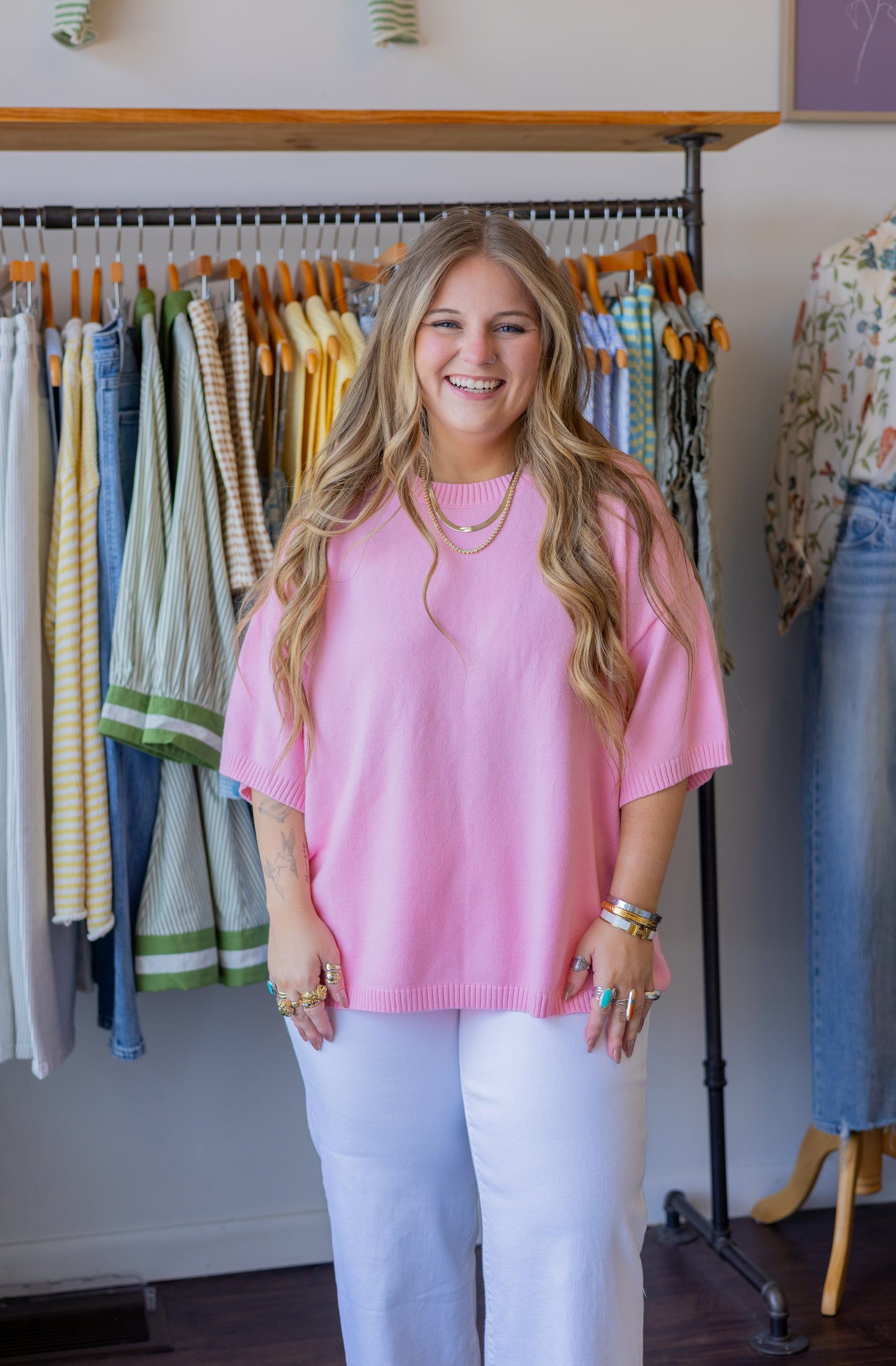 Basic Short Sleeve Sweater