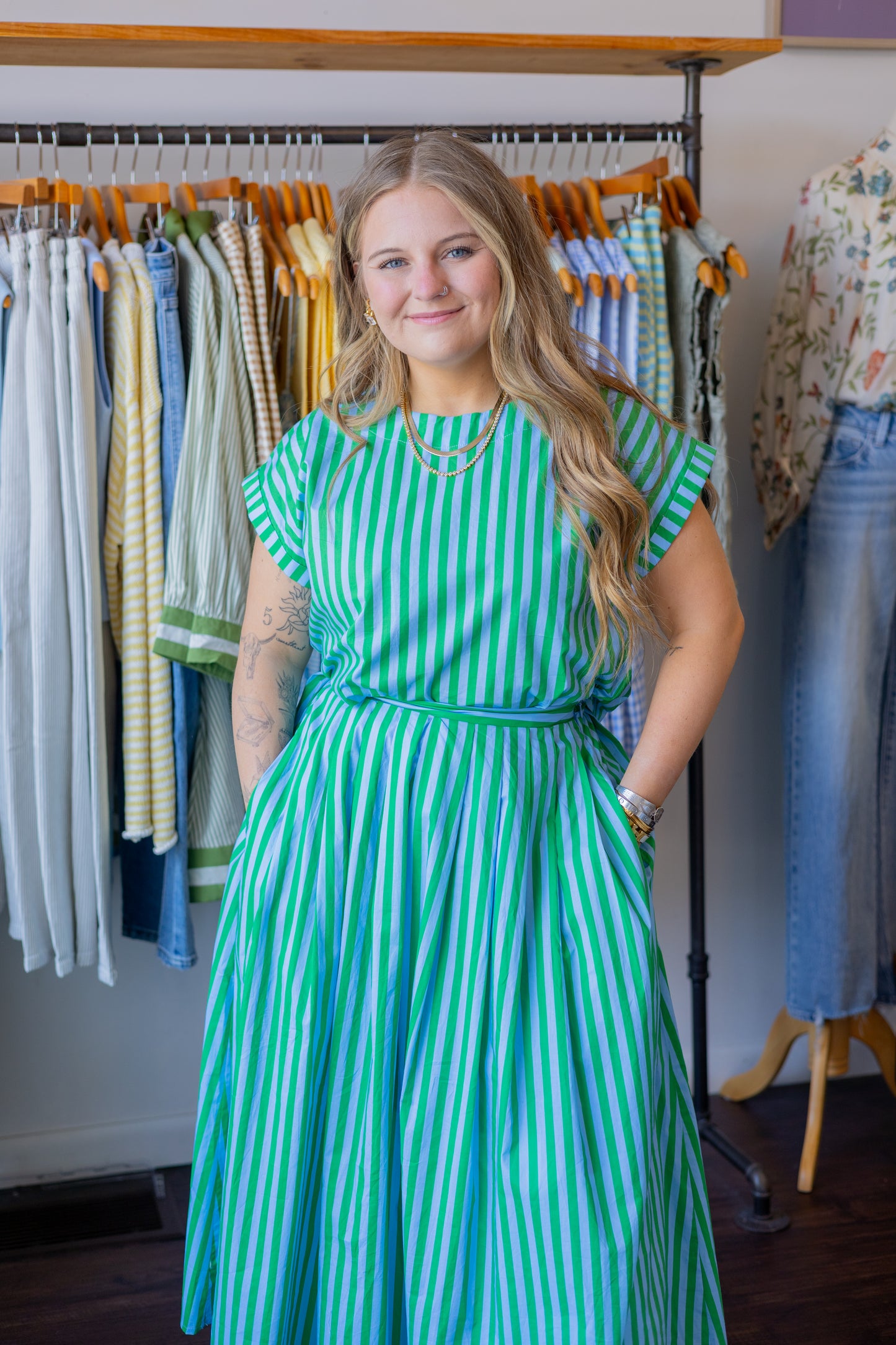 Striped Short Sleeve Top