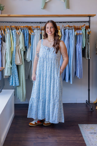 Floral Tiered Midi Dress
