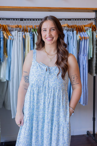 Floral Tiered Midi Dress