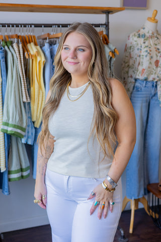Washed Rib Sleeveless Top