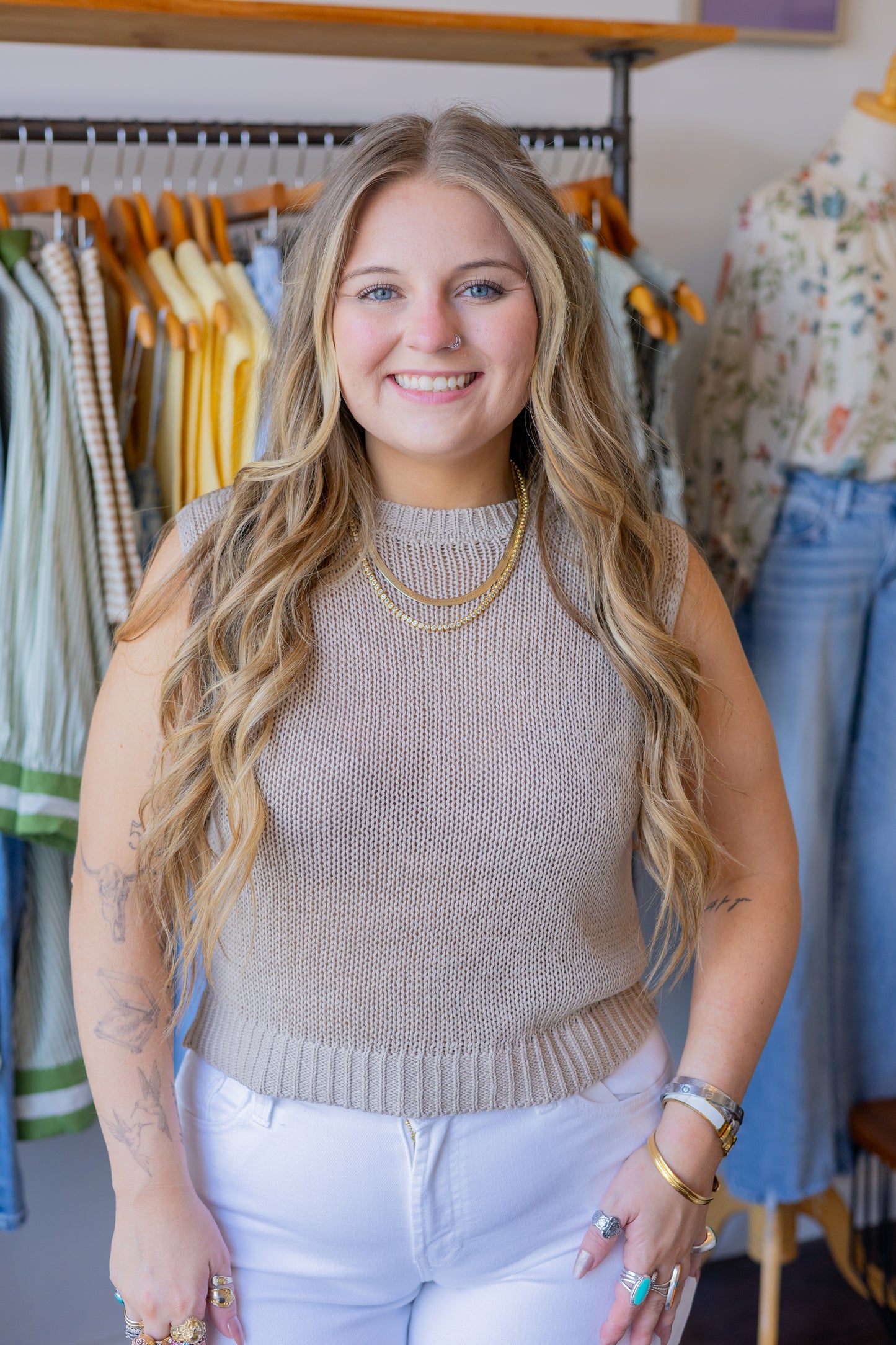 Sleeveless Knit Top