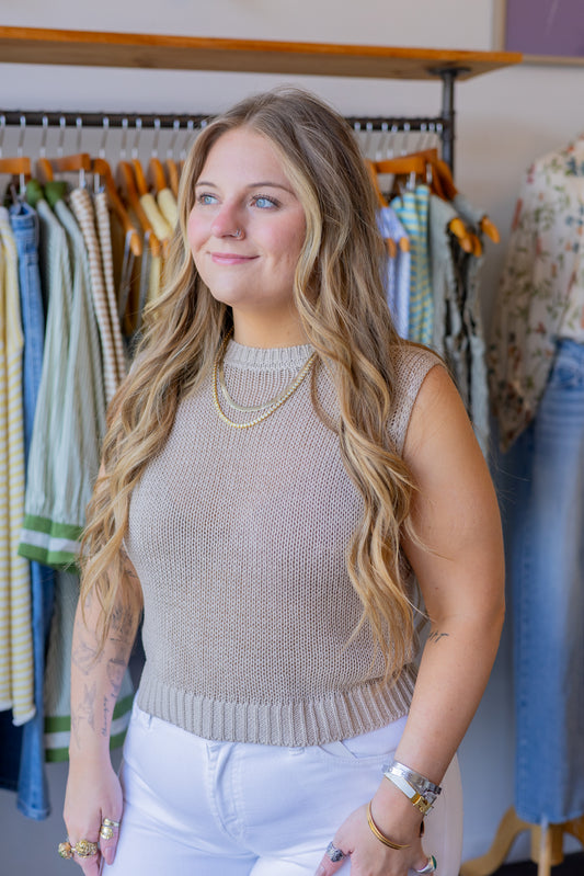 Sleeveless Knit Top