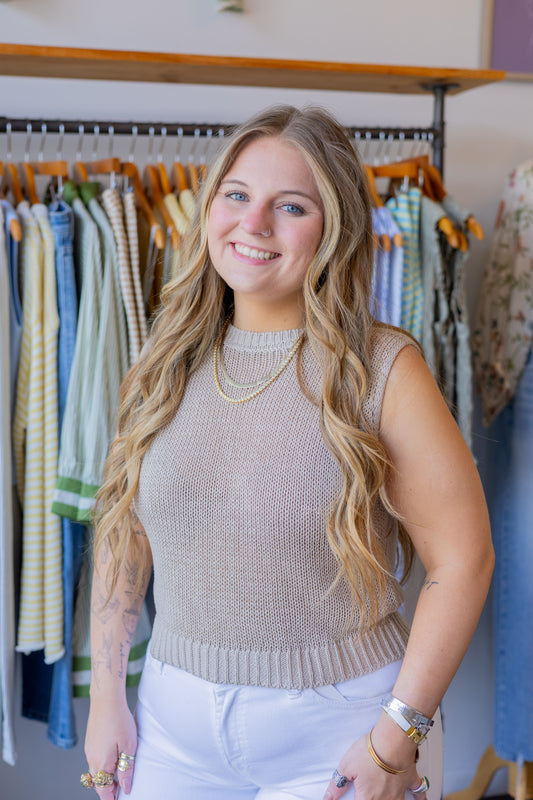 Sleeveless Knit Top