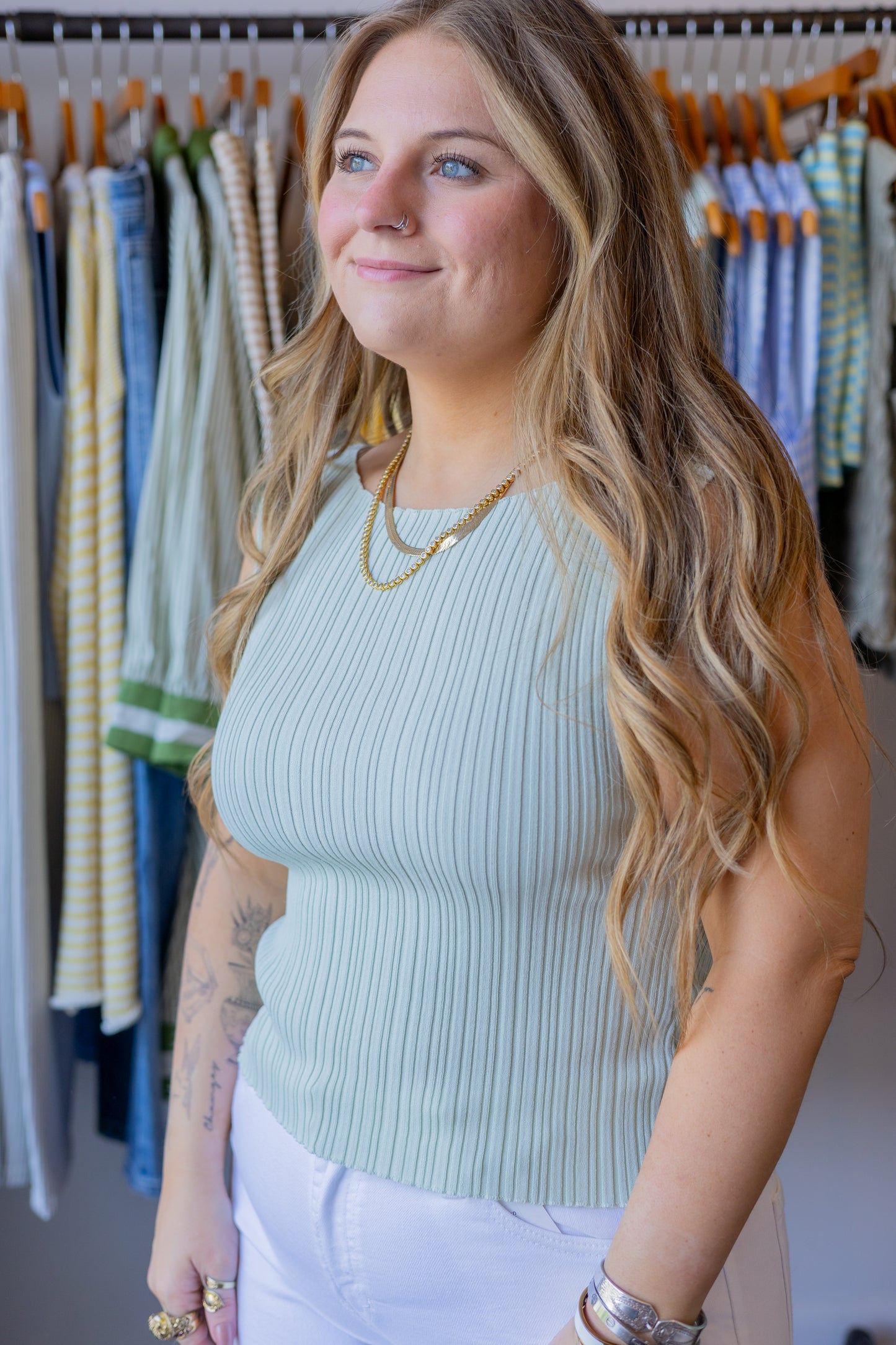 Ribbed Knitted Top