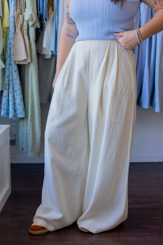 Wide Leg Linen Pants