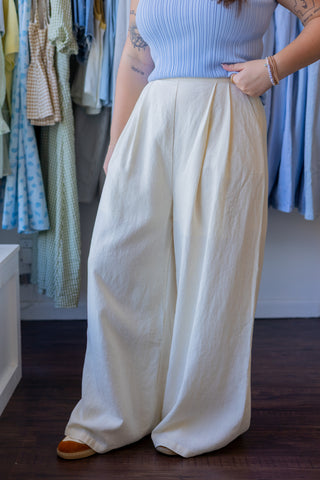 Wide Leg Linen Pants