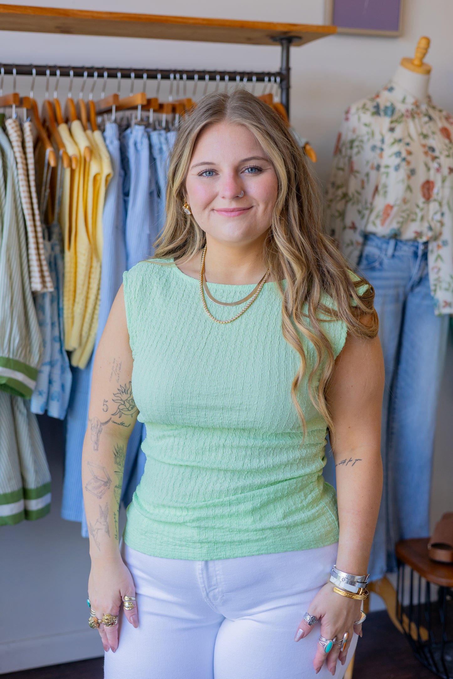 Side Ruched Knit Top