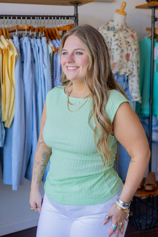 Side Ruched Knit Top